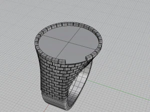 ring with brick wall 3D Print Model