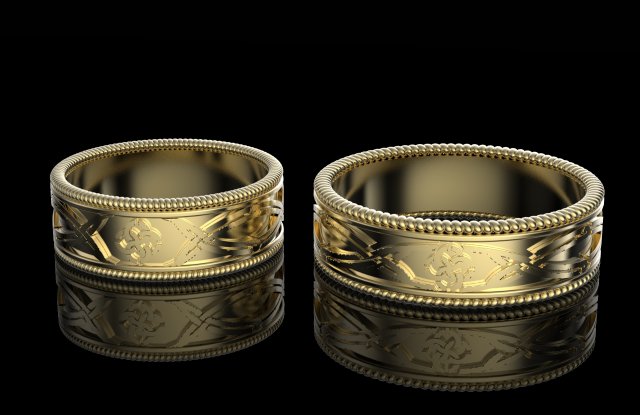 wedding rings 3D Принт Модель .c4d .max .obj .3ds .fbx .stl .blend
