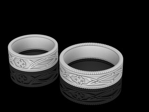 wedding rings 3D Принт Модель