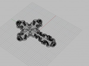 jewelry cross 3Dプリントモデル