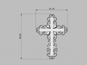 jewelry cross 3D Print Model