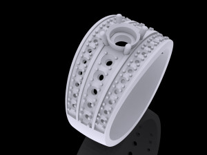 ring with diamonds 3D-Druckmodell
