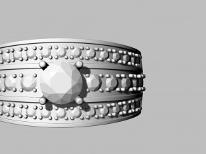 ring with diamonds 3D-Druckmodell