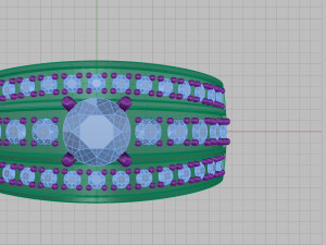 ring with diamonds 3D-Druckmodell