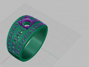 ring with diamonds 3D-Druckmodell