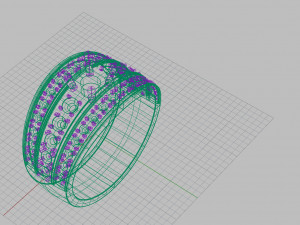 ring with diamonds 3D-Druckmodell