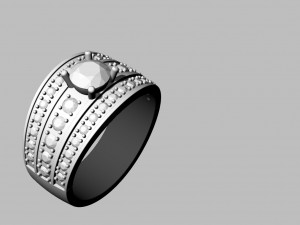 ring with diamonds 3D-Druckmodell