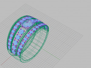 ring with diamonds 3D-Druckmodell