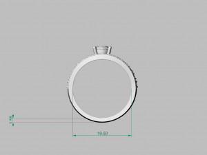ring with diamonds 3D-Druckmodell