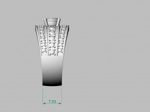 ring with diamonds 3D-Druckmodell
