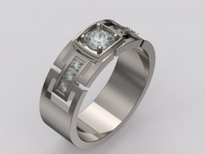 ring with diamonds 3Dプリントモデル