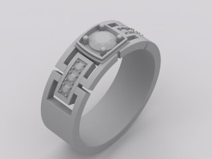 ring with diamonds 3Dプリントモデル