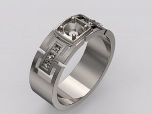 ring with diamonds 3Dプリントモデル