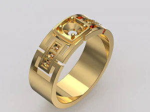 anel com diamantes Modelo de Impressão 3D