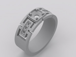 ring with diamonds 3Dプリントモデル