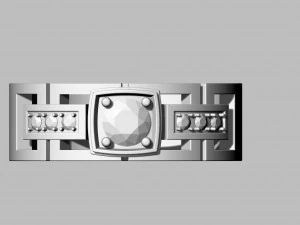 anel com diamantes Modelo de Impressão 3D