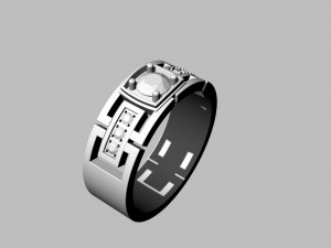 ring with diamonds 3Dプリントモデル