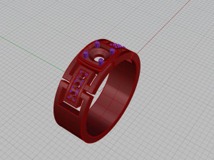 ring with diamonds 3Dプリントモデル