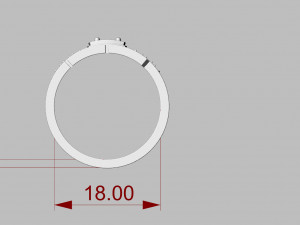ring with diamonds 3Dプリントモデル