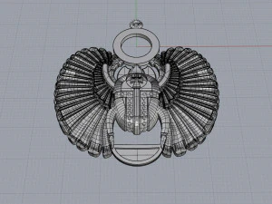 スカラベペンダント 3Dプリントモデル