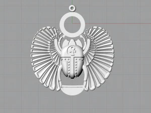 スカラベペンダント 3Dプリントモデル