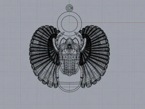 スカラベペンダント 3Dプリントモデル