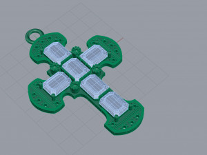 cross with gems Modelo de impresión 3D