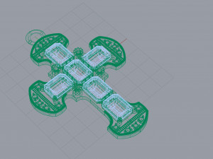 cross with gems Modelo de impresión 3D