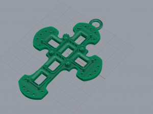 cross with gems Modelo de impresión 3D