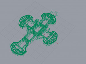 cross with gems Modelo de impresión 3D