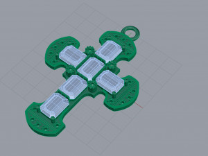 cross with gems Modelo de impresión 3D