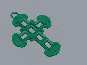 cross with gems Modelo de impresión 3D
