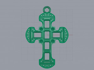 cross with gems Modelo de impresión 3D