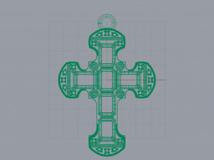 cross with gems Modelo de impresión 3D