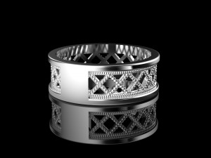 ring with rope pattern 3D-Druckmodell