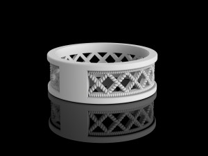 ring with rope pattern 3D-Druckmodell