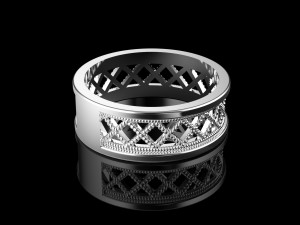 ring with rope pattern 3D-Druckmodell
