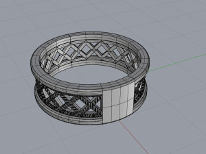 ring with rope pattern 3D-Druckmodell