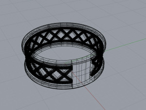 ring with rope pattern 3D-Druckmodell