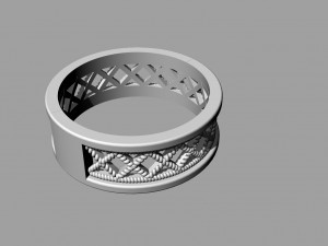 ring with rope pattern 3D-Druckmodell