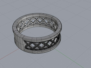 ring with rope pattern 3D-Druckmodell