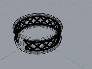 ring with rope pattern 3D-Druckmodell