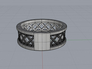 ring with rope pattern 3D-Druckmodell
