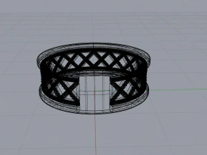 ring with rope pattern 3D Print Model