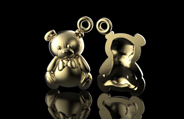 bear for piercing 3D Принт Модель .c4d .max .obj .3ds .fbx .stl .blend 
