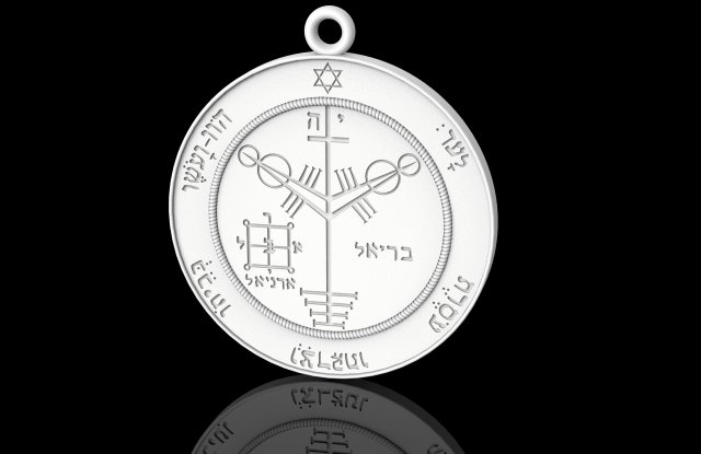 pendant of solomon pentacle jupiter Model Cetak 3D .c4d .max .obj .3ds .fbx .stl .blend 