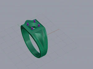 ring diamond 3D Print Model