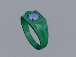 ring diamond 3D Print Model