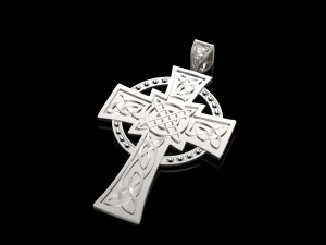 celtic cross with diamonds 3D Print Model