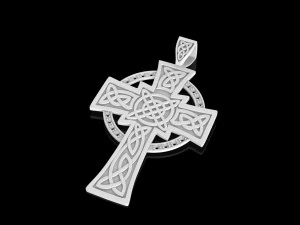 celtic cross with diamonds 3D Print Model